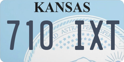 KS license plate 710IXT