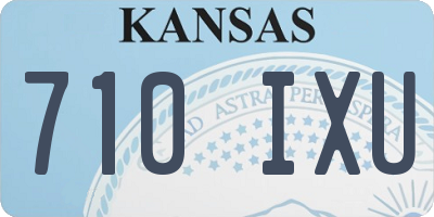 KS license plate 710IXU