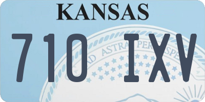 KS license plate 710IXV