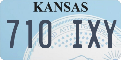 KS license plate 710IXY