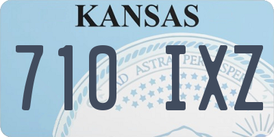KS license plate 710IXZ