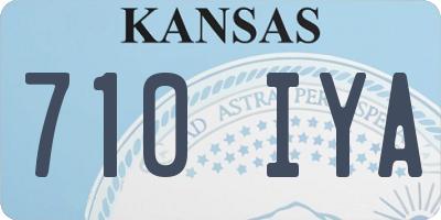KS license plate 710IYA