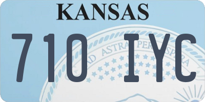 KS license plate 710IYC