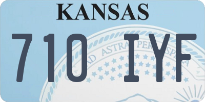 KS license plate 710IYF