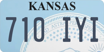 KS license plate 710IYI