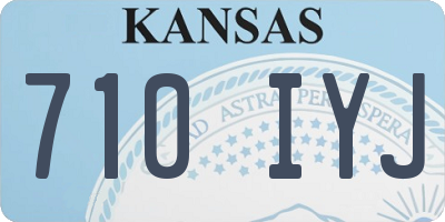 KS license plate 710IYJ