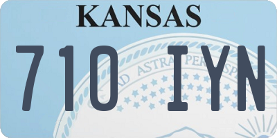 KS license plate 710IYN