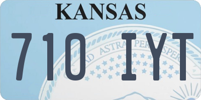 KS license plate 710IYT