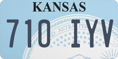 KS license plate 710IYV