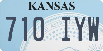 KS license plate 710IYW