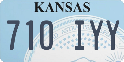KS license plate 710IYY