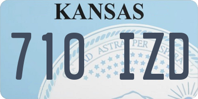 KS license plate 710IZD