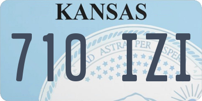 KS license plate 710IZI