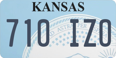 KS license plate 710IZO