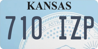 KS license plate 710IZP