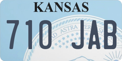 KS license plate 710JAB