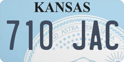 KS license plate 710JAC