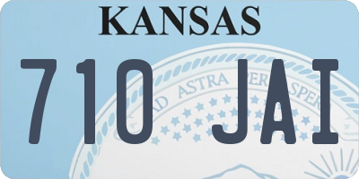 KS license plate 710JAI