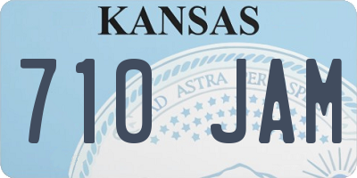 KS license plate 710JAM