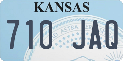 KS license plate 710JAQ