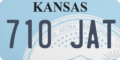 KS license plate 710JAT