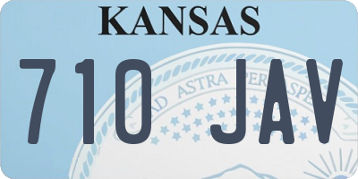 KS license plate 710JAV