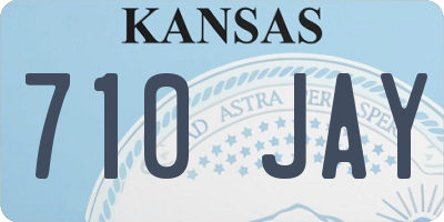 KS license plate 710JAY