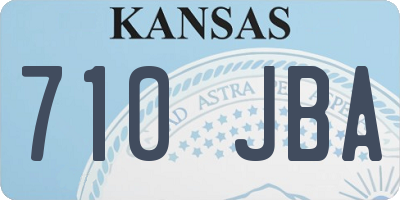 KS license plate 710JBA