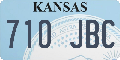 KS license plate 710JBC