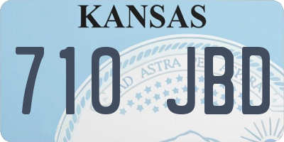 KS license plate 710JBD