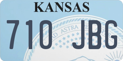 KS license plate 710JBG