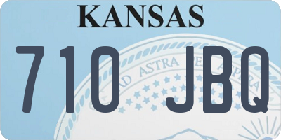 KS license plate 710JBQ