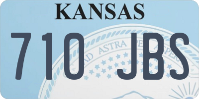 KS license plate 710JBS