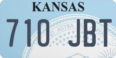 KS license plate 710JBT