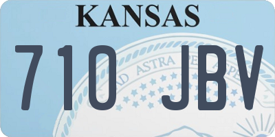 KS license plate 710JBV