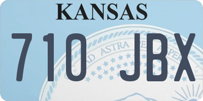 KS license plate 710JBX