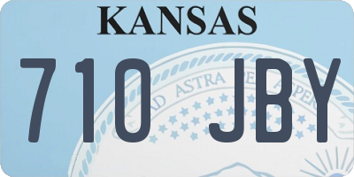 KS license plate 710JBY