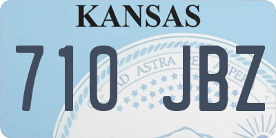 KS license plate 710JBZ