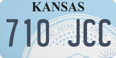 KS license plate 710JCC