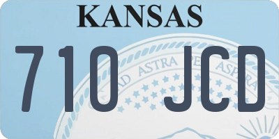 KS license plate 710JCD