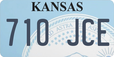 KS license plate 710JCE
