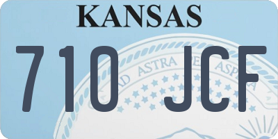 KS license plate 710JCF