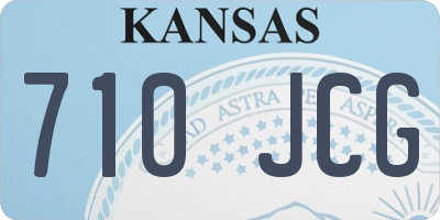 KS license plate 710JCG