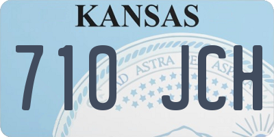 KS license plate 710JCH