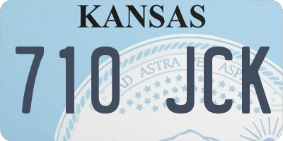 KS license plate 710JCK