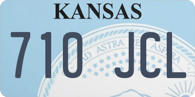 KS license plate 710JCL