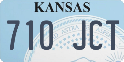 KS license plate 710JCT