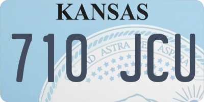 KS license plate 710JCU