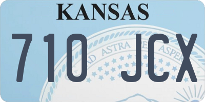KS license plate 710JCX