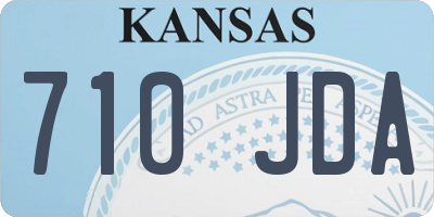 KS license plate 710JDA